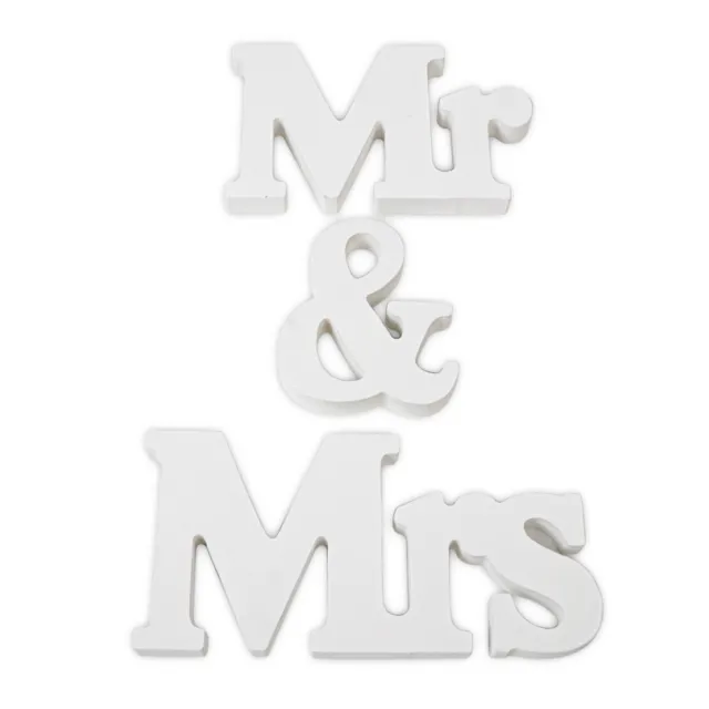 Wooden Mr Mrs Letters Wedding Decoration Sign Top Table Decor Photo Props Pop