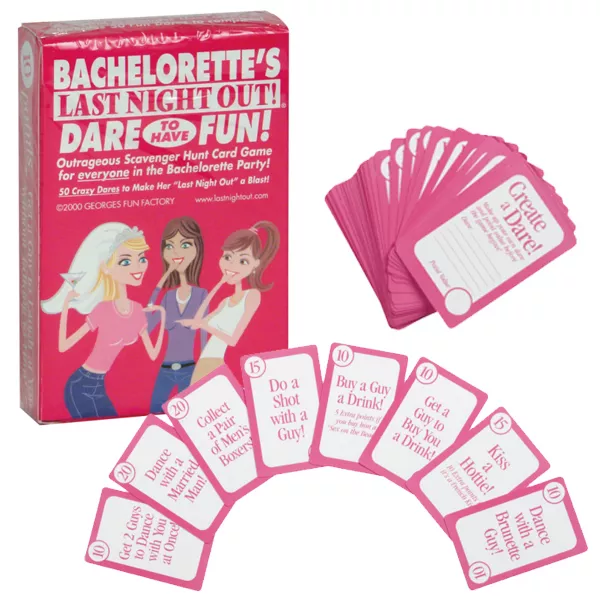 Bachelorette Scavenger Hunt Dare Cards Fun Drinking Game Adult Party Travel Size