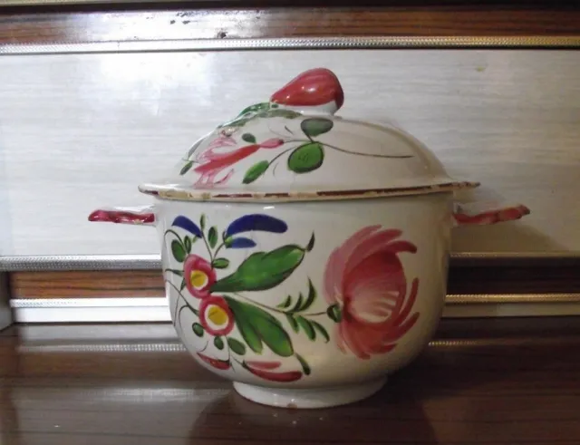 Pot couvert ou à bouillon en céramique  XIX ème siècle - ISLETTES ... collector