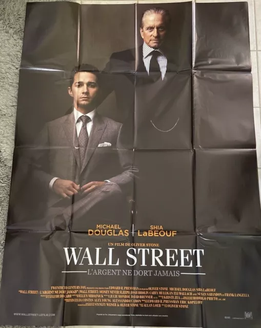 AFFICHE CINEMA POSTER 120x160 2010 WALL STREET 2 M DOUGLAS SHIA LABEOUF NEUVE