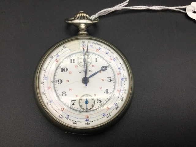 Régulateur De Montre Ancien En Argent 80mm Avec 15 Rubis - Occasion, Fonctionnel