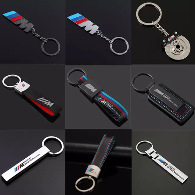 BMW M Sport Metal Leather Keyring Luxury Keychain High Quality KeyRing Alcantara