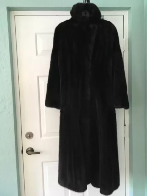 Full Length ?Sable Genuine Mink Fur Coat Brown Black Mob Wife Aesthetic Gorgeous