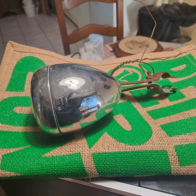 Phare Obus Vintage Pour Vélo, Moto Ou Mobylette - Ancien, Argenté - Collection