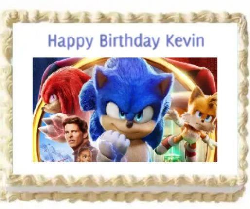 Sonic The Hedgehog  Edible Cake Image Party Topper Decoration  U Pick Size