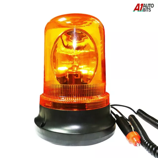 Car Breakdown Amber Flashing Revolving Orange Beacon Recovery Light Rotating 12v