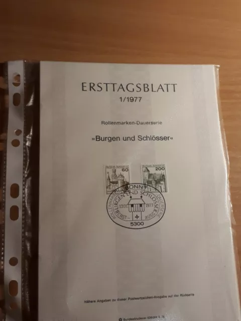 BRD ersttagsbätter etb fdc Mk kompletter Jahrgang Vollstempel  Post ESST  1977