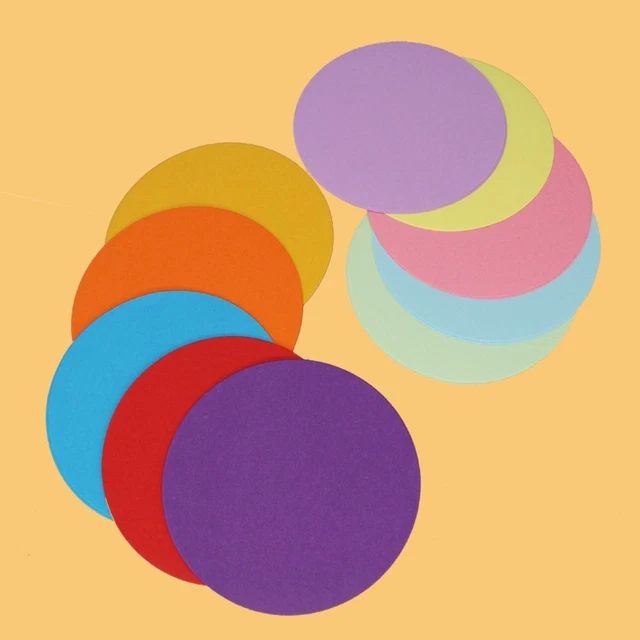 500PCS 3.9 INCH Round Cutouts Multi-color Bulletin Board Decorations ...