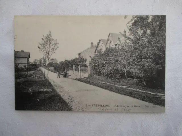 Cpa Val D'oise 95 Frepillon L'avenue De La Gare