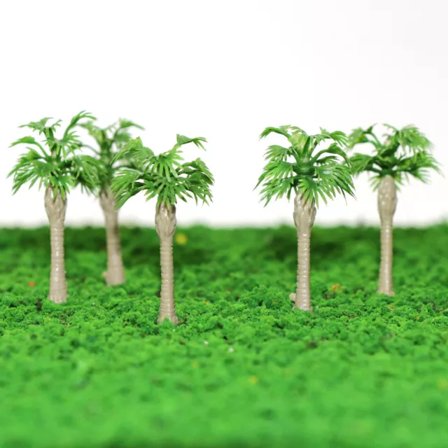 YS07 20pcs 2 inch Model Fan Palm Trees Model Layout Train Scale 1/200 Z HO NEW 3