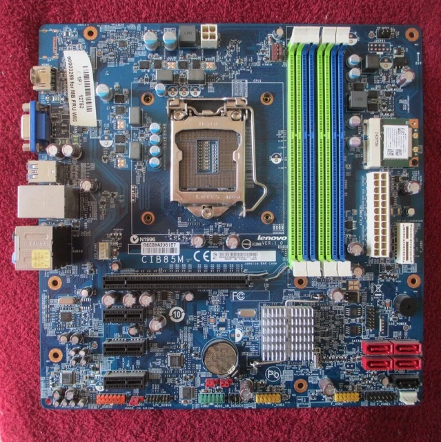 USED LENOVO CIB85M Socket 1150 DDR3 Motherboard tested with I/O Plate £ ...