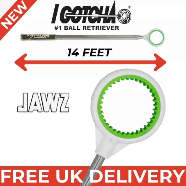 I Gotcha Jawz Compact Golf Ball Retriever - 14 Foot FREE UK DELIVERY NEW 2024