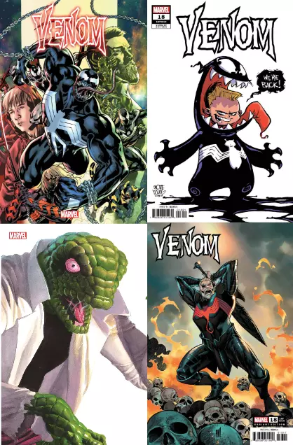 Venom #18 Variant  Set (Nm) 2023 Marvel -Skottie Young Alex Ross Timeless Medina