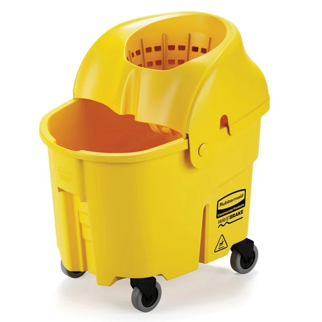 Rubbermaid FG759088YEL WaveBrake 35 Quart Wringer / Mop Bucket Combo
