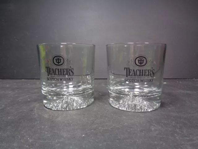 Pair of Scotch Whisky Tumber Glasses Teachers