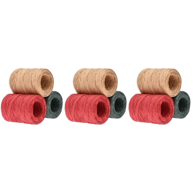 9 rollen von Stroh Band Weihnachten Grosgrain-Band Papier Seile