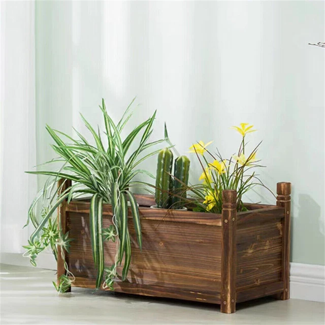 PFLANZKASTEN HOLZ PFLANZKÜBEL Pflanztrog Blumenkasten Pflanzkiste