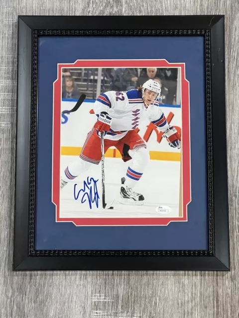 Filip Chytil New York Rangers Framed Autographed 16″ x 20″ Blue