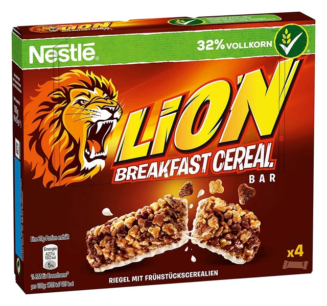 Barretta per cereali Lion cereali Nestlé barretta cioccolato caramello 32 x 25 g NUOVA MHD 30/11/23