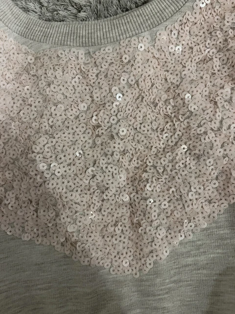 Pacchetto maglione festa di Natale TU gemelle paillettes x 2 rosa beige 8 anni 2