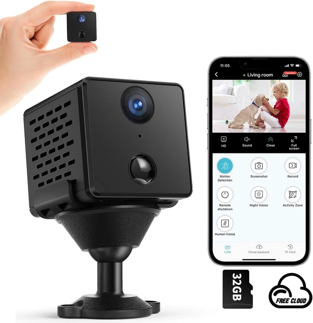 MINI SPY CAMERA 4K HD Wifi Indoor Camera for Home Security | Day and ...