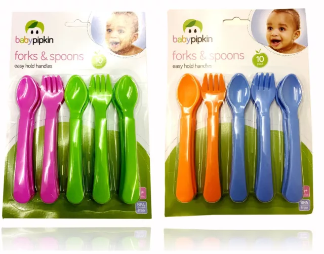 10 Feeding Spoons Baby Child Plastic Spoons Cutlery Set Baby Care Bpa Free 6+