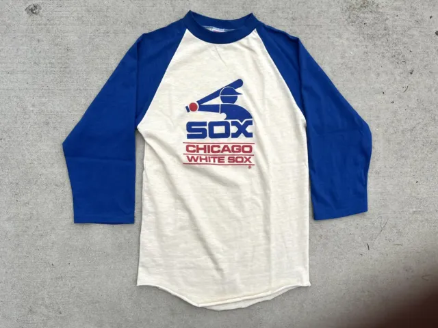 Vintage 70s Chicago White Sox Baseball T-Shirt KIDS Youth Single Stitched MLB!