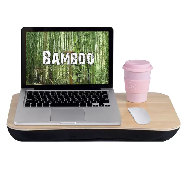 Portable Deluxe Bamboo Laptop PC Table Lap Tray Read Workstation Portable 48cm 2