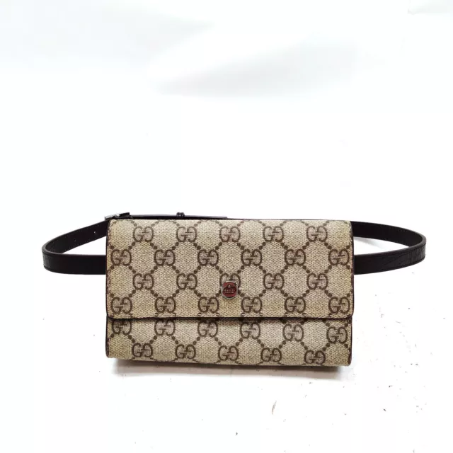Gucci Waist Pouch Bag  Brown PVC 432741