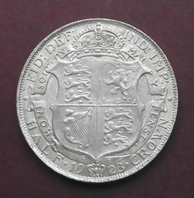 1923 Halfcrown - George V - Superb Condition .925 Silver