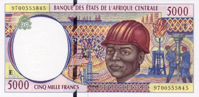 #Central African States Cameroon 5000 Francs 1997 P-204E aUNC Ahmadou Ahidjo