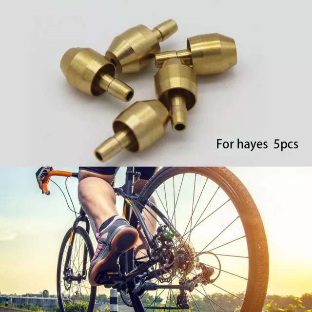 5pcs Olive Tête 5.4mm Tubes Doré Métal Vélo Bicyclette Frein Neuf Résistant