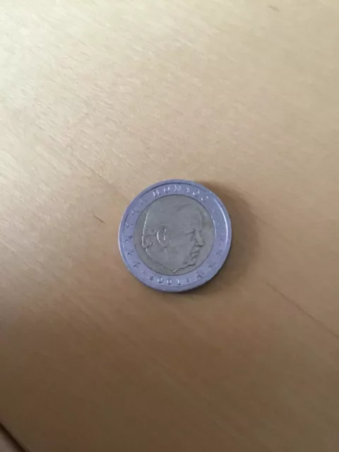 Original 2 Euro Münze Monaco 2001 aus Kursmünzensatz KMS