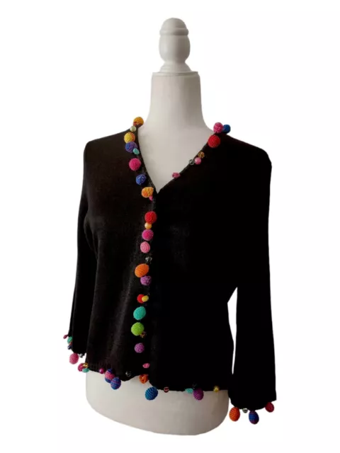 Vintage 1999 Womens Michael Simon Cardigan Sweater Valentine's Size M EUC Party