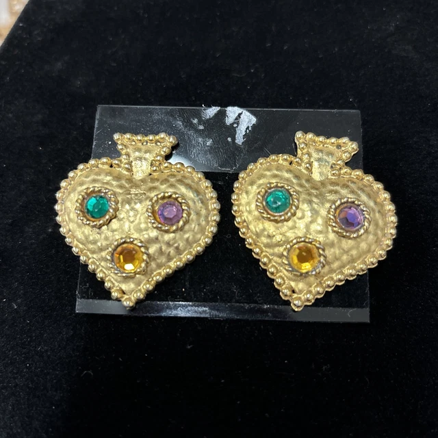 Boucles D'Oreilles Édouard Rambaud Paris - Doré - Fermoir Clip - Occasion