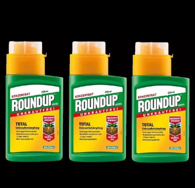 3 x Celaflor Roundup UNIVERSAL Unkrautfrei 250 ml Unkrautvernichter Glyphosat