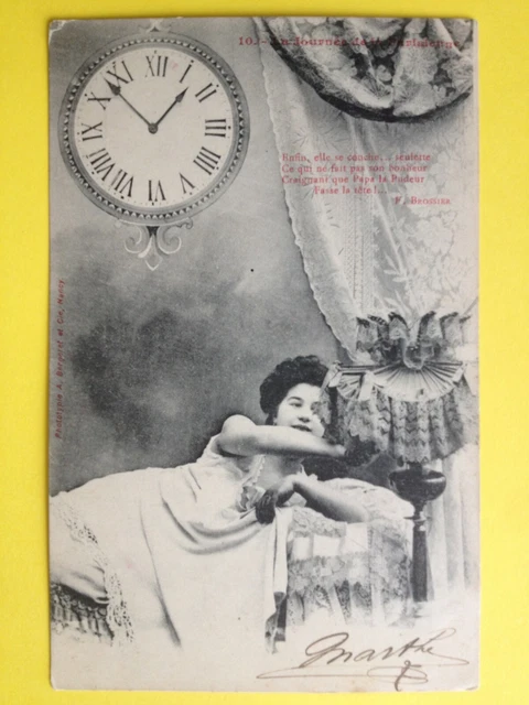 cpa 1900 Phot. BERGERET & Cie NANCY La Journée de la PARISIENNE in the EVENING