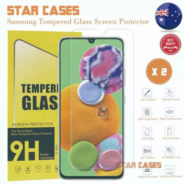 2x Tempered Glass Screen Protector For Samsung Galaxy A11 A21 A21s A31 A51 A71