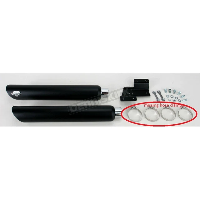 Vance & Hines Black Twin Slash Slip-On Mufflers - 46841 - Harley Softail 2