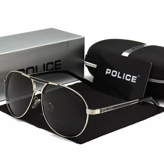 Men's HD Polarized PL Sunglasses With Box Classic Driving Police Glasses UK~