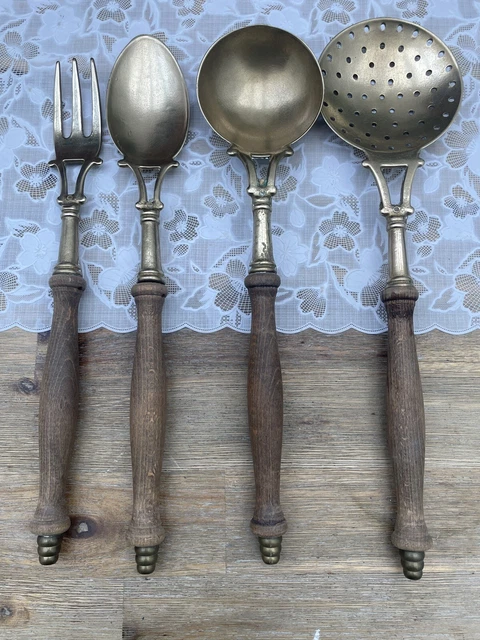 12 ANCIENNES FOURCHETTES À Dessert Inox Et Manches Imitation Corne Bovine EUR 10,00 - FR