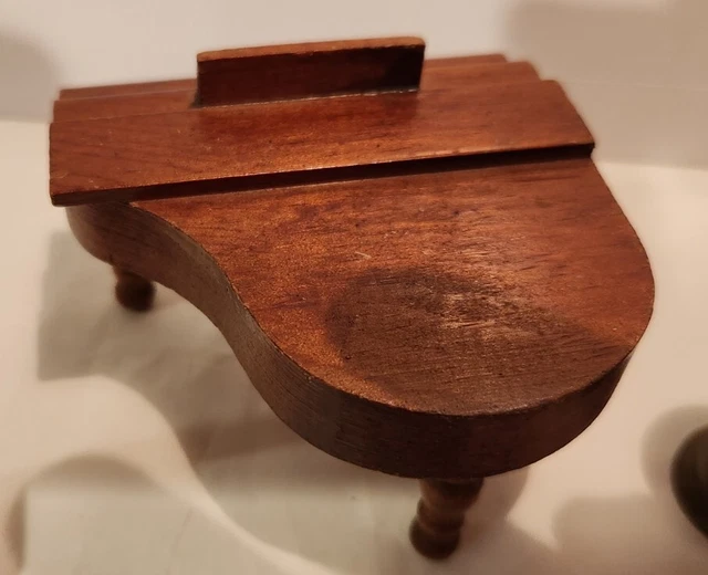 Vintage Dollhouse Piano and Piano stool Furniture