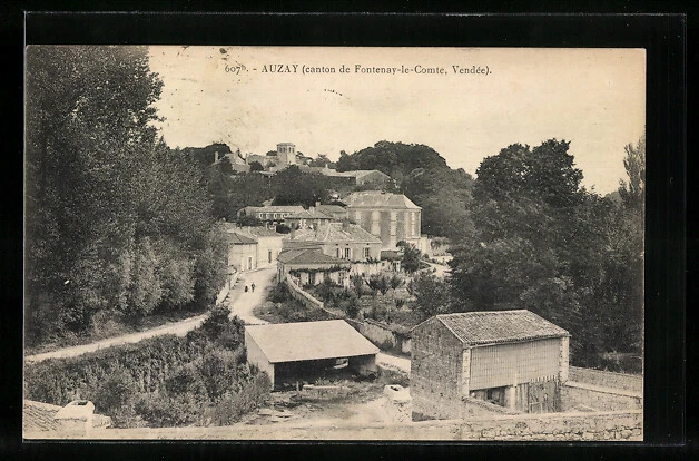 CPA AUZAY, VUE partielle avec Strasse 1922 EUR 5,00 PicClick FR