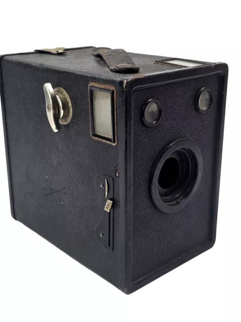 Vintage 1930’s Agfa Ansco B-2 Cadet Antique Box Camera 120 Film Shutter Working