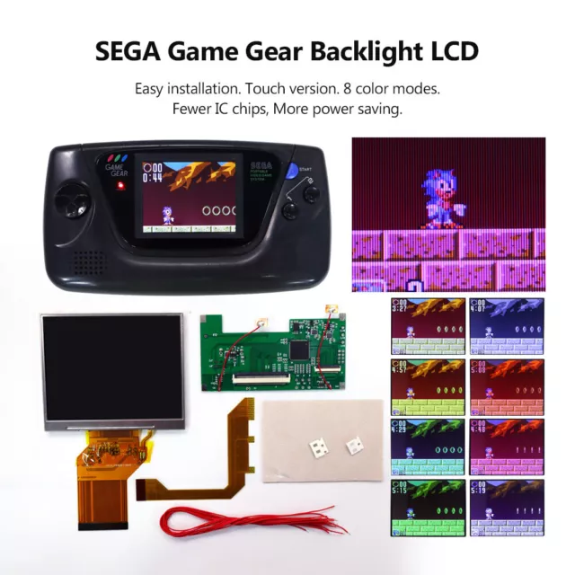Touch Version Backlight High Light Brightness LCD Screen Kit For SEGA Game Gear
