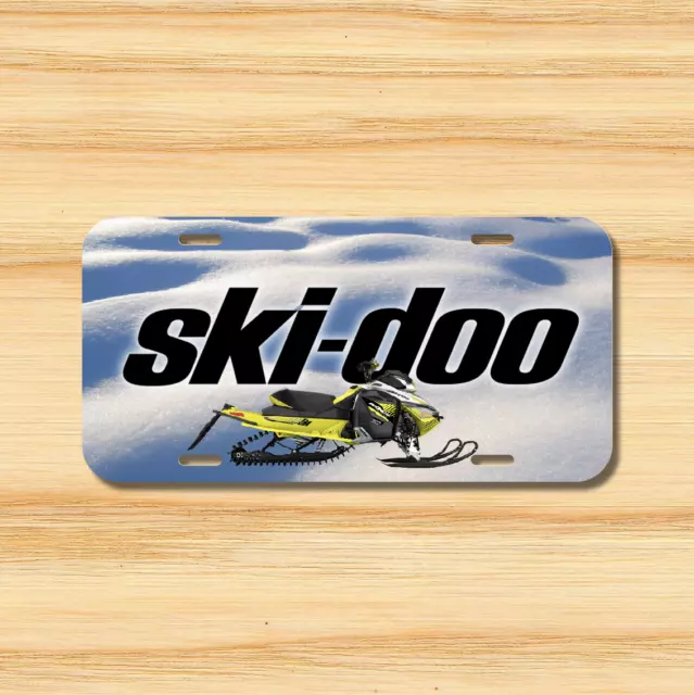 Skidoo Ski Doo Snowmobile Vehicle License Plate Front Auto Tag Snow Sled NEW 2