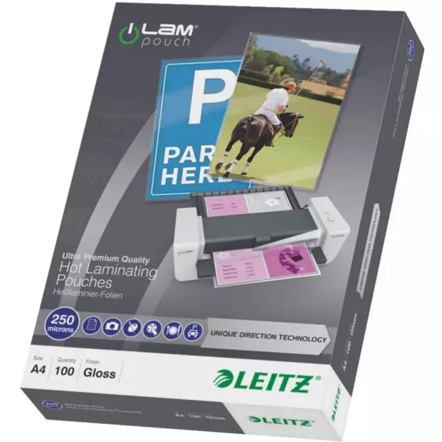 100er Multipack Leitz Laminierfolie DIN A4 250 micron glänzend 100 St.