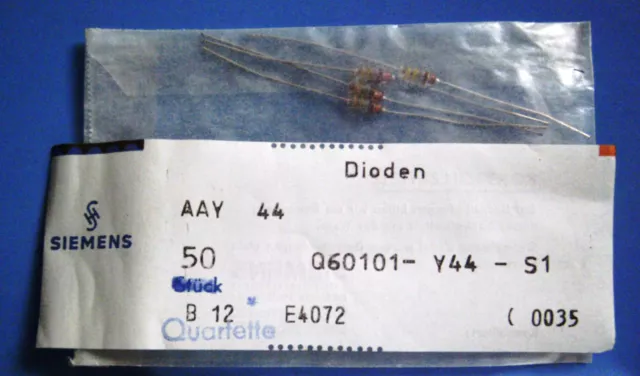 5 x AAY44 Germanium Diodes - Siemens Quartet