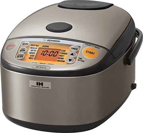 Zojirushi NP-HCC10XH Induction Heating System Rice Cooker and Warmer, 1 L, St...