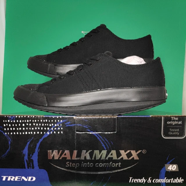 JML Walkmaxx UK Gr. 6,5 Euro 40 Trend Freizeitschuhe Glitzerschwarz, abgerundete Sohle